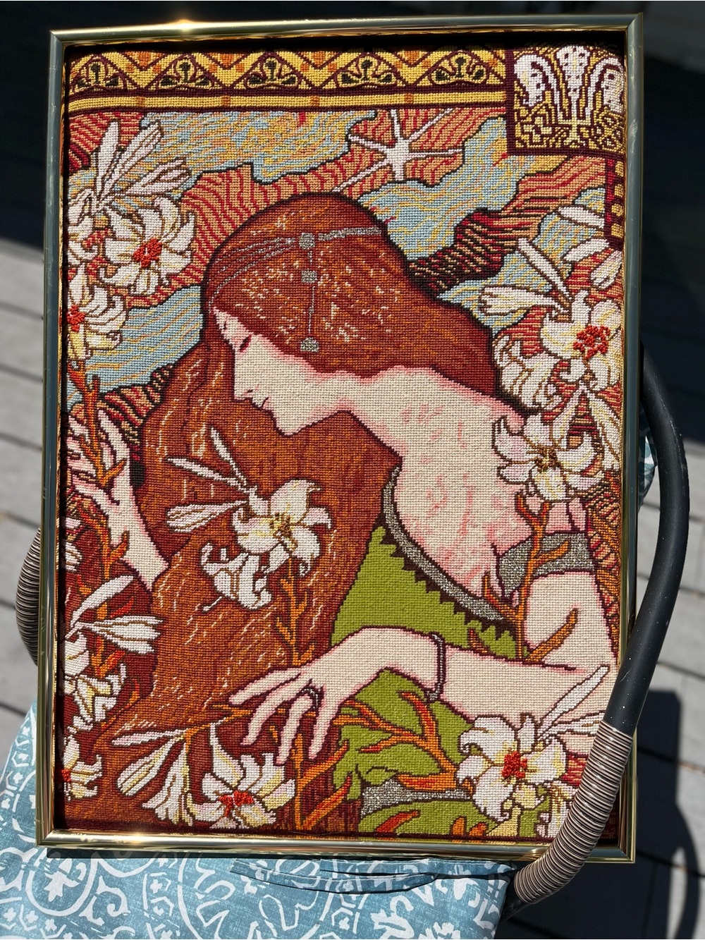 L'Ermitage - Alphonse Mucha - Art Nouveau Needlepoint